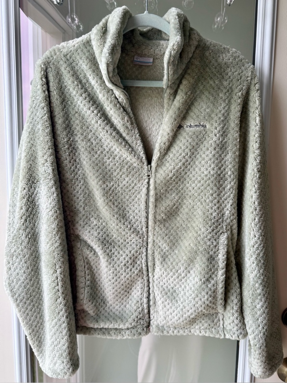 Columbia Women's Sage Green Plush Full-Zip Jacket